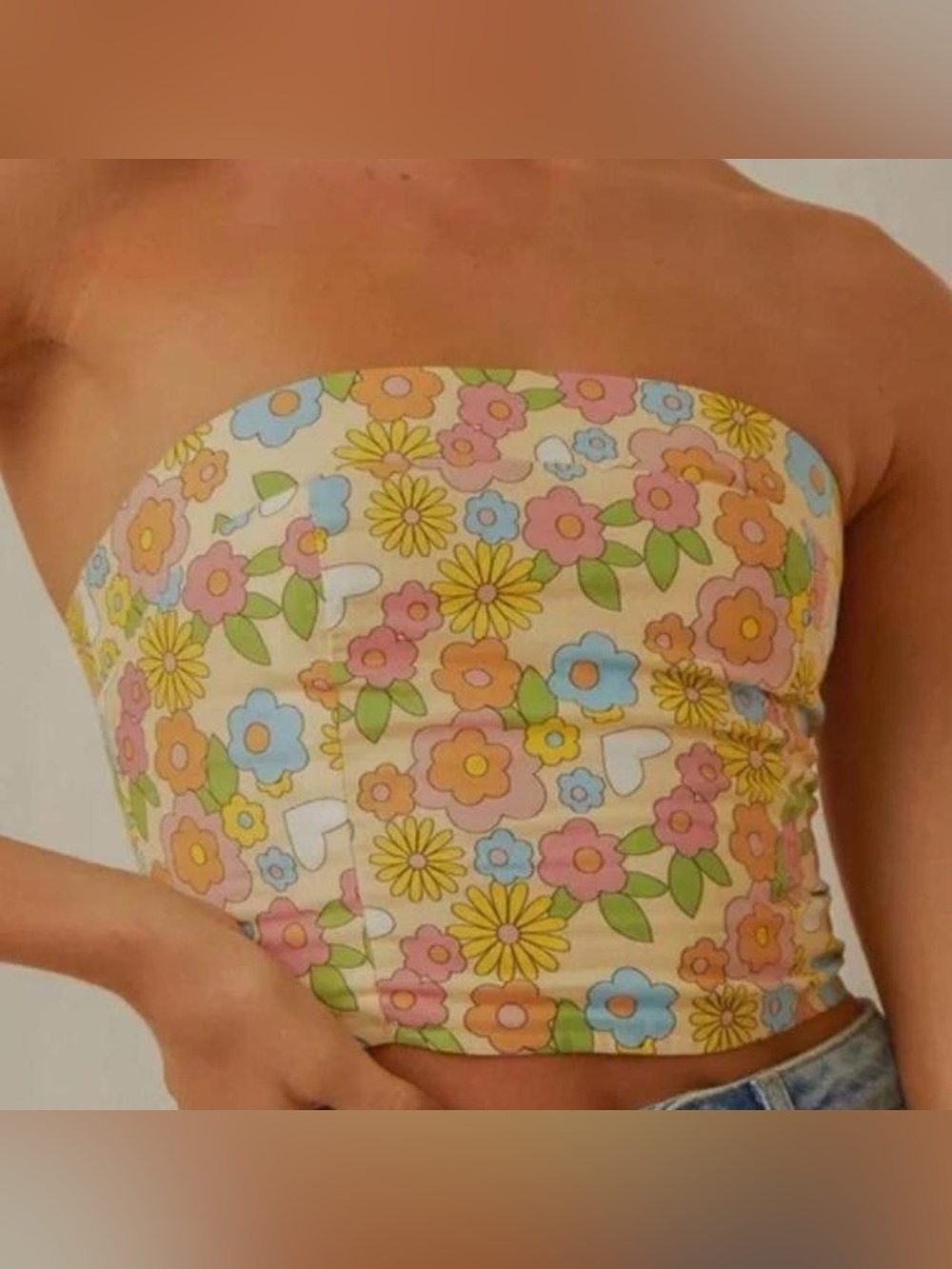 Peppermayo Exclusive Endless Lover Bustier Crop Top Blossom Size 8